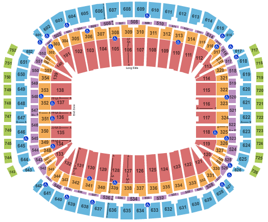 At T Stadium Seating Chart Metallica